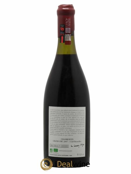 Acheter Chambertin Grand Cru Leroy (Domaine) 2007 (lot: B2281582-3337)