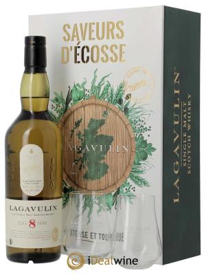 Whisky Lagavulin 8 ans Coffret Saveurs d Écosse - 2 verres (70cl)
